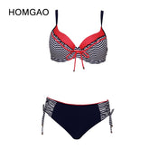 HOMGAO رفع Ruched البيكينيات ملابس النساء مثير قطعتين المايوه المرقعة البطن تحكم ثوب السباحة 2022 الإناث مجموعة L-4XL