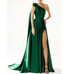 New Dress New One Shoulder Sleeveless Dress Solid Color Long Dress