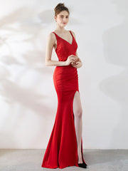 سيدتي، فستان سهرة مثير رفيع وفخم طويل الطراز، فستان أسود للحفلات