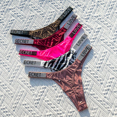 Women's - European and American sexy thong panties women's fitness sports -lifting -waist -fork fashion T-pants thong