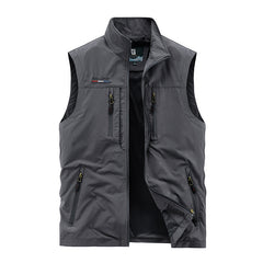 Work Vest Men's Summer Motorcycle Rider Multi Pocket Sleeveless Jacket Fishing Wear Hunting Wear Men's Jacket