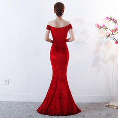 سيدتي حفلة نهاية الانقسام فستان سهرة مثير أسود طويل الطراز مخملي جو نحيف