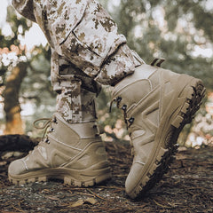 Autumn and winter large size men's shoes new special forces combat boots men's mid-cut military boots tactical boots spring training military shoes