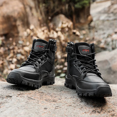 Fashion Men Boots High-Top Army Boots Military Combat Boots Outdoor Sports Shoes Waterproof Non-Slip Hiking Travel Shoes Men Tooling Boots Large Size