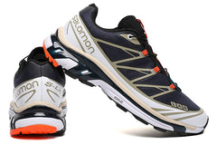 Salomon XT-6 Advanced Navy Blue Orange Outdoor Hiking Shoes Lightweight Jogging Shoes Traveling Shoes Men's Shoes Casual Mountaineering Shoes