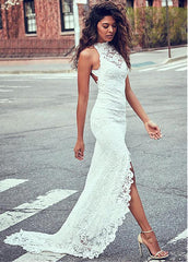European and American round neck lace sleeveless dress long skirt European and American new slim mopping dress