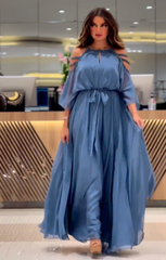 elegant chiffon waist dress