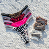 Women's - European and American sexy thong panties women's fitness sports -lifting -waist -fork fashion T-pants thong