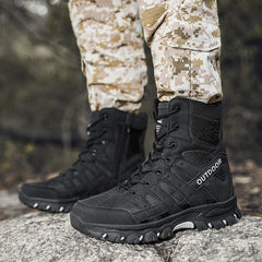 Men's outdoor hiking shoes mid boots military boots