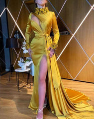 European and American women's gold tail loose sexy irregular split long dress dress