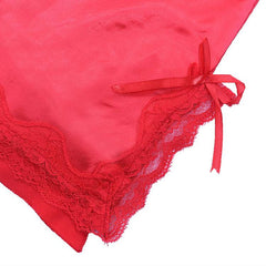 Women Dress Deep V Nightdress Lace Sleepwear Lingerie Silk Satin nightie Nightgown Sleeveless Sling Nightwear Home Dress #D