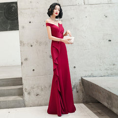 Toast clothing bride 2022 new red high-end sense one-shoulder fishtail light luxury niche high-end evening dress skirt women