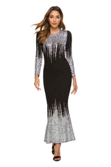 Autumn Casual Urban Women's Round Neck One Step Skirt Slim Fit Banquet Elegant Dress