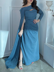 Dark green elegant knitted hip dress