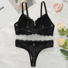 Women's Bra Sexy and Comfortable Recommendation Gather Steel Ring Underwear Set