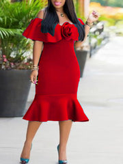 فساتين ضيقة نسائية مثيرة للحفلات بدون أكتاف وكشكشة مناسبة للاحتفال بحزمة نسائية أنيقة فساتين صيفية أفريقية