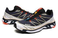 Salomon XT-6 Advanced Navy Blue Orange Outdoor Hiking Shoes Lightweight Jogging Shoes Traveling Shoes Men's Shoes Casual Mountaineering Shoes