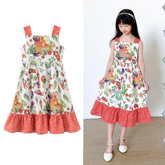 تنورة عائلية جديدة موديل 2023 بتصميم متفجر للفتيات فستان بوهيمي تنورة بحمالات مطبوعة على الطراز الأوروبي والأمريكي