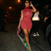 欧美风2022春夏季新款女装时尚刺绣性感包臀无袖高腰紧身连衣裙女