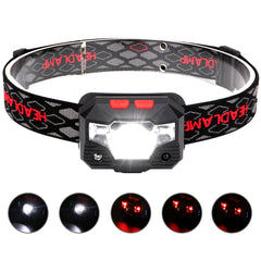 Outdoor LED mini sensor headlights illuminators USB rechargeable strong headlights waved sensor lights night fishing lights