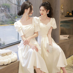 Champagne bridesmaid dress long 2022 spring and summer new bridesmaid dress wedding sister dress graduation dress slim