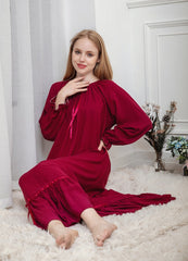 Spring Long Sleeve Cotton Nightdress Nightgown For Women Elegant Cute Princess Style Sleepwear Sleepdress Home Wear Nightgowns