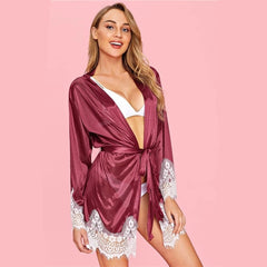 Women's fashion loungewear silk nightgown