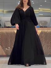 Black Elegant Chiffon Dress