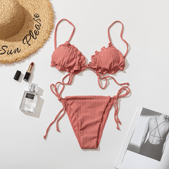 Dakeng strip strap split swimsuit swimsuit European and American new bikini