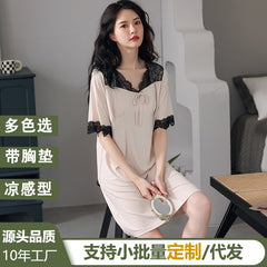 فستان صيفي جديد للسيدات لعام 2023 فستان صيفي رائع من الحرير الجليدي تنورة كبيرة