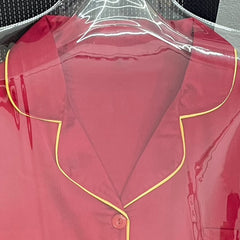 Autumn and winter new ladies ice silk cardigan pajamas home clothes set