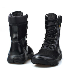 Ultralight mesh military boots, breathable combat boots, security boots, work boots, outdoor hiking boots, -top men's boots