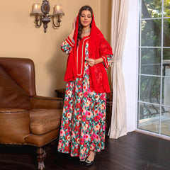 Middle East New Hand Print Jalabiya Diamond Robe Arabian Kaftan Saudi Dubai