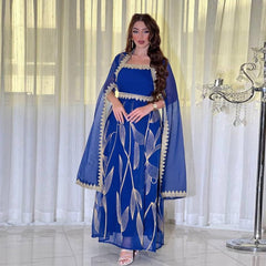 Southeast Asia Indonesian ladies hot sale muslim robe Oman Dubai women's dress big sleeves evening dress