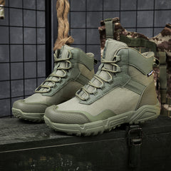 Men's Waterproof Outdoor Safety Boots High Top Military Combat Field Desert Tactical Men's Non-Slip Durable Hiking Boots