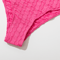 Swimsuit European and American Fashion Round Neck Split Solid Color Bikini Set