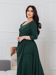 Green Diamond Irregular Dress