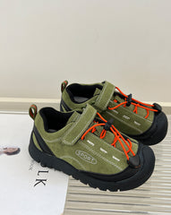 Xia Meng children's shoes 2023 new children's outdoor hiking shoes boys and girls leather sports shoes hiking shoes