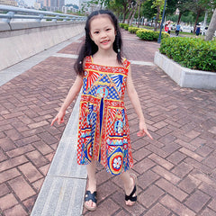 New D's skirt girls bohemian dress European and American style retro suspender skirt explosion style