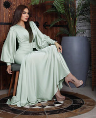 Elegant Skinny Satin Hip Dress