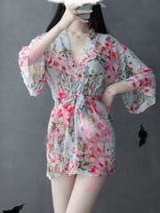 Sexy Ladies Lingerie Printed Women's Nightgown Home Pajamas