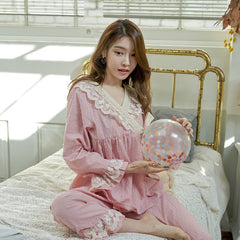 Spring 2021 new women's nightgown long sleeve cotton long style can go out casual Korean kimono home wear