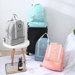 Fashion Waterproof Travel Backpack Bag Wet and Dry Separation Clothing/Shoes Storage Sports Gym Bag