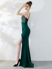 Ma'am Slim Camisole بدون حمالات Grace Grandeurnoble فستان سهرة طويل الطراز بأطراف مقسمة