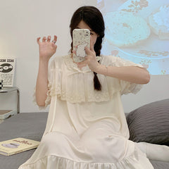 بيجامة جديدة لعام 2023 تنورة بيجامة حريرية صيفية للسيدات بلوفر طويل صيفي فستان نوم غير رسمي بنمط نسائي