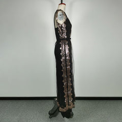 New cross-border foreign trade women's clothing independent station ebay sexy mesh shawl prom dress two-piece new