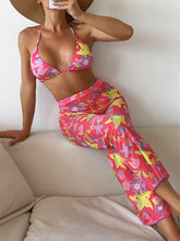 Bikini with chiffon trousers three-piece set