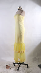 European and American fashion slim tube top dress through sexy chiffon pencil skirt