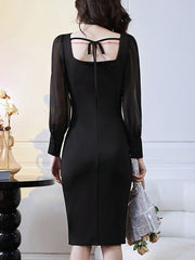 Ladies short bag hip long sleeve fashion party dress LX460