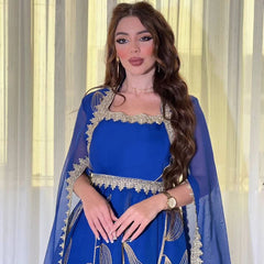 Southeast Asia Indonesian ladies hot sale muslim robe Oman Dubai women's dress big sleeves evening dress